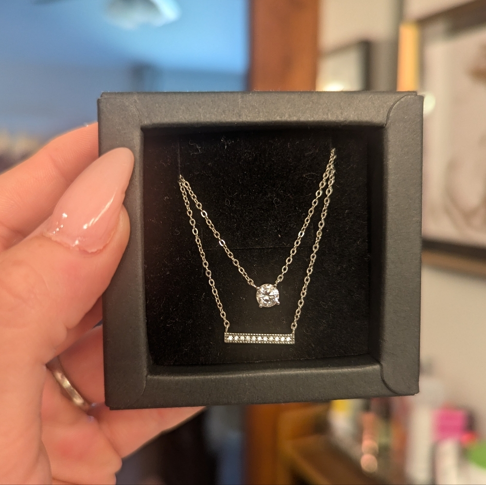 Layered bar necklace